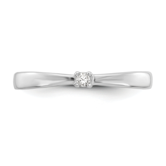 925 Sterling Silver Rhodium-plated Diamond Ring - Picture 5 of 9